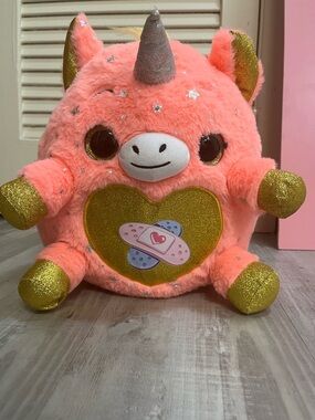 Unicorn Plush with Sparkling Gold Accents